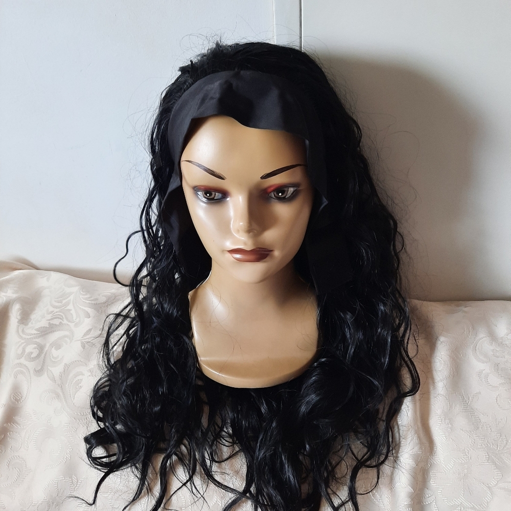 Long Curly Headband Wig